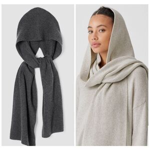 Eileen Fisher Organic Cotton and Cashmere Hooded Scarf